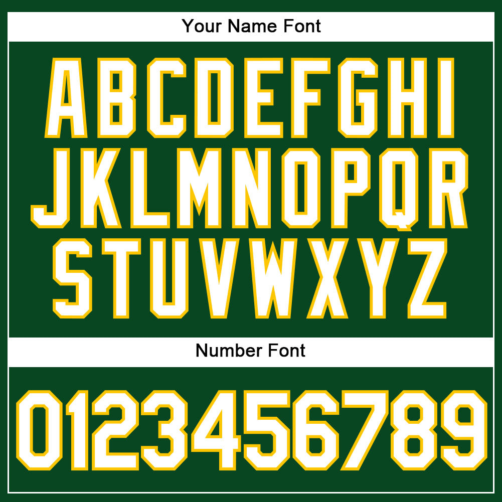 Custom Green White Pinstripe White-Gold Authentic Baseball Jersey - Sky-Custom