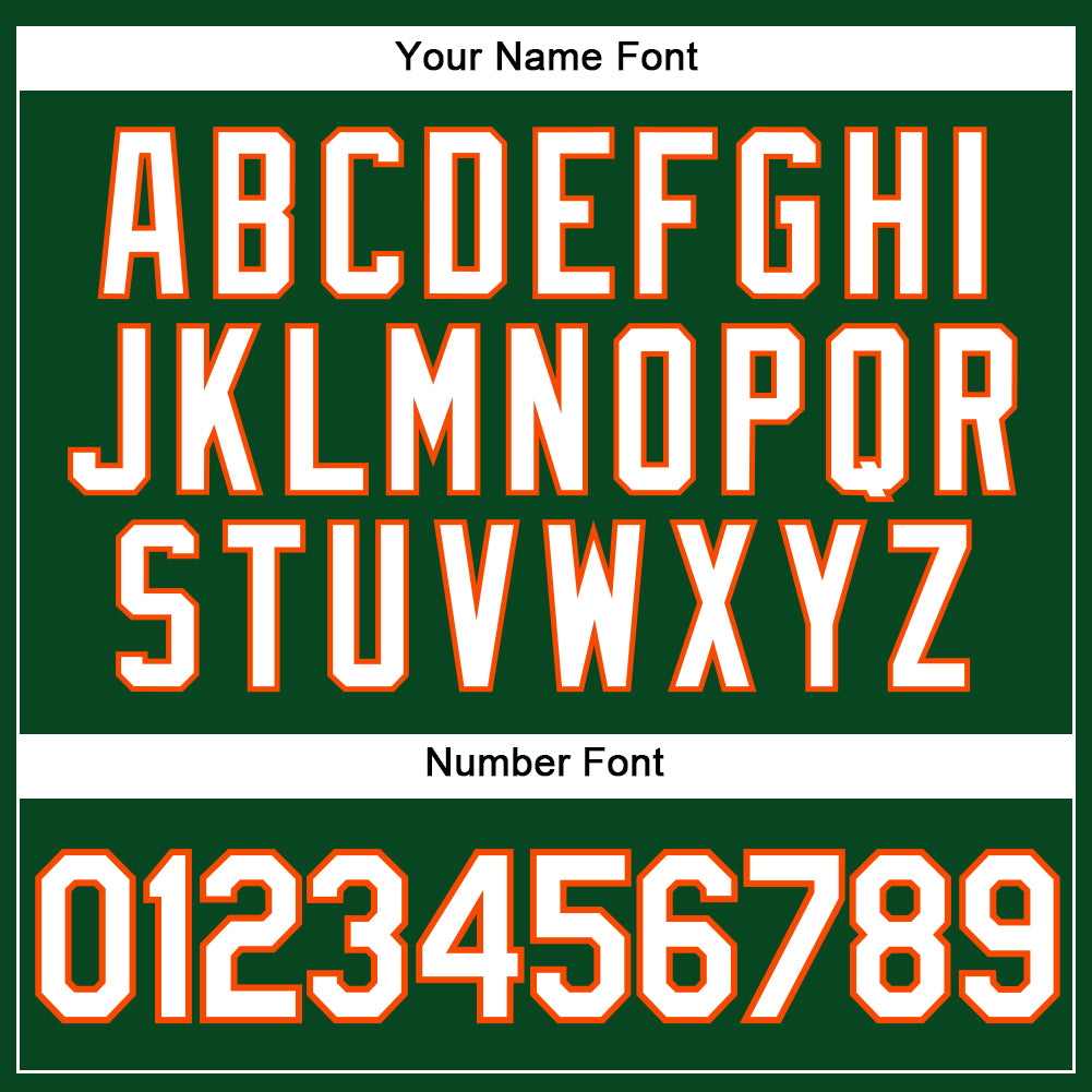 Custom Green White-Orange Authentic Sleeveless Baseball Jersey - Sky-Custom