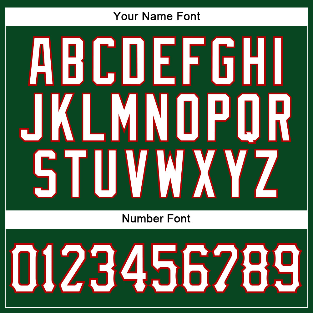 Custom Green White-Red Authentic Sleeveless Baseball Jersey - Sky-Custom