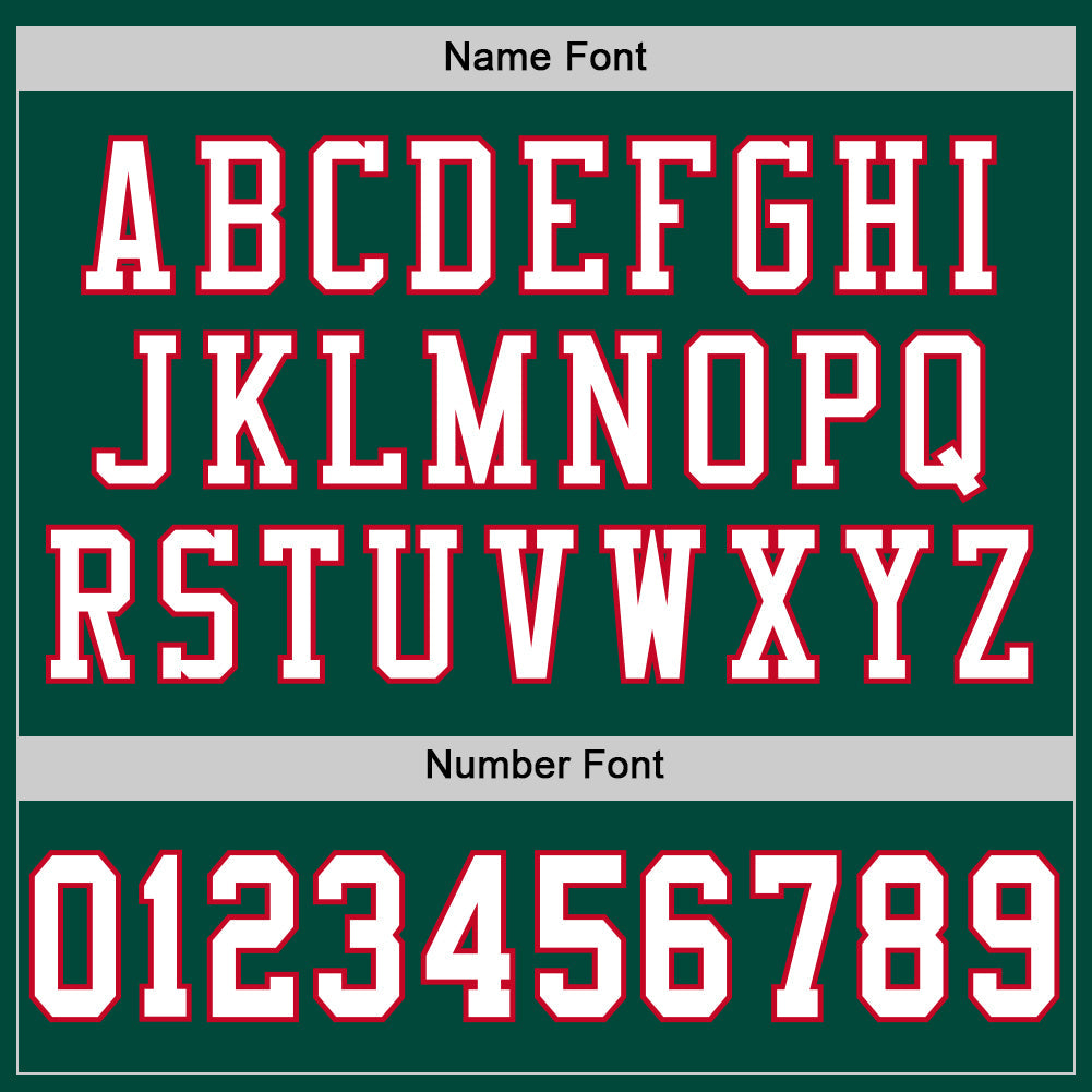 Custom Green White-Red Mesh Authentic Throwback Football Jersey - Sky-Custom