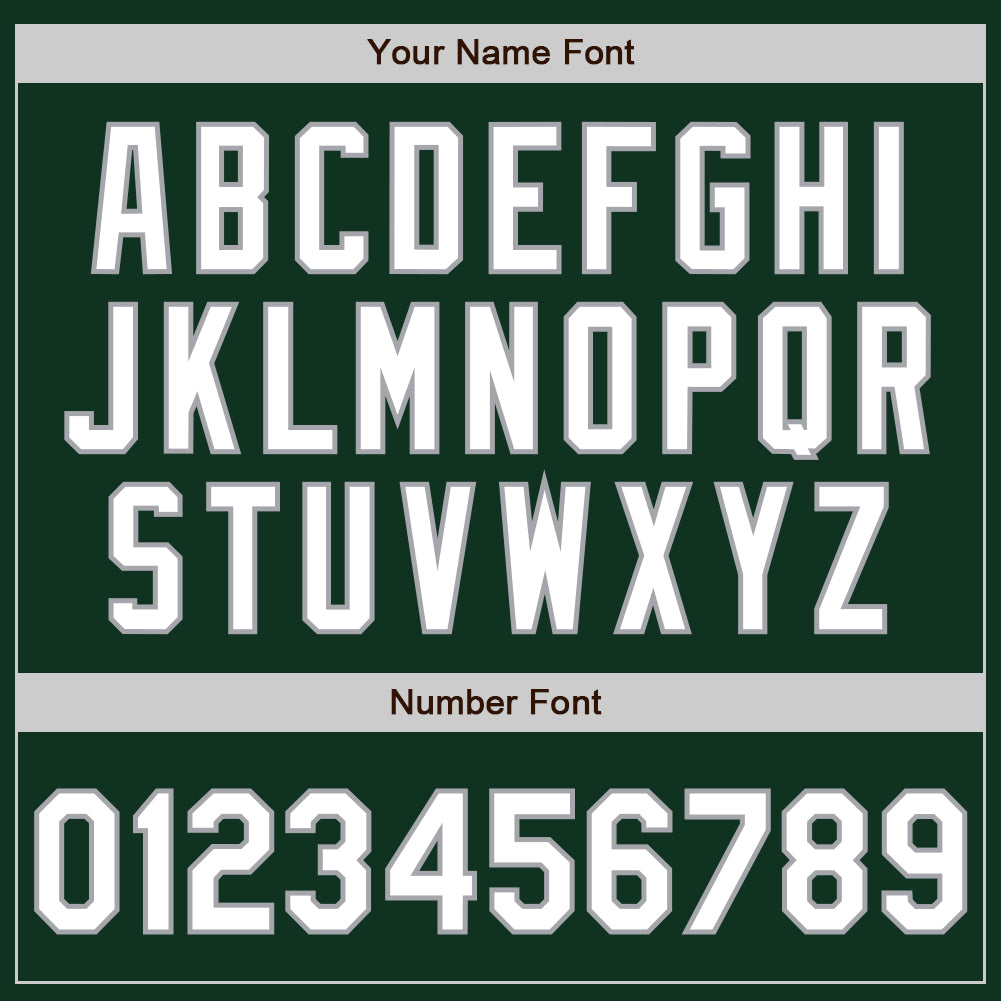 Custom Green White-Gray Authentic Baseball Jersey - Sky-Custom