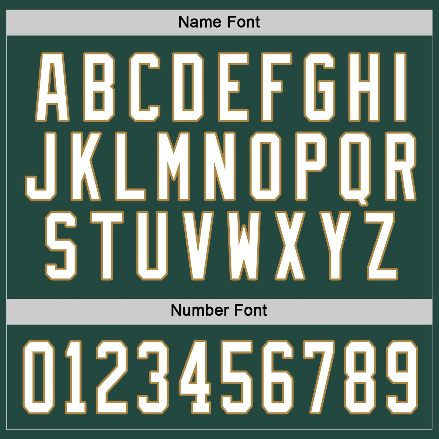 Custom Green White-Old Gold Hockey Jersey - Sky-Custom