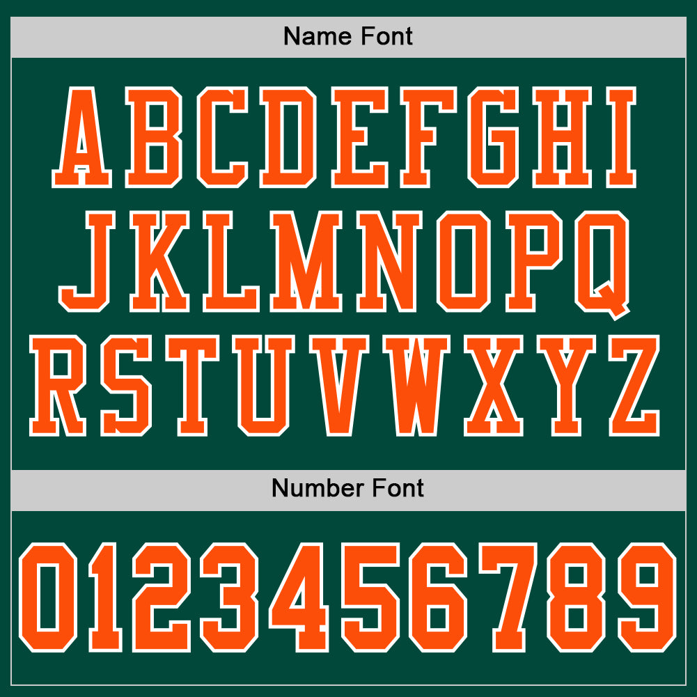 Custom Green Orange-White Mesh Authentic Football Jersey - Sky-Custom