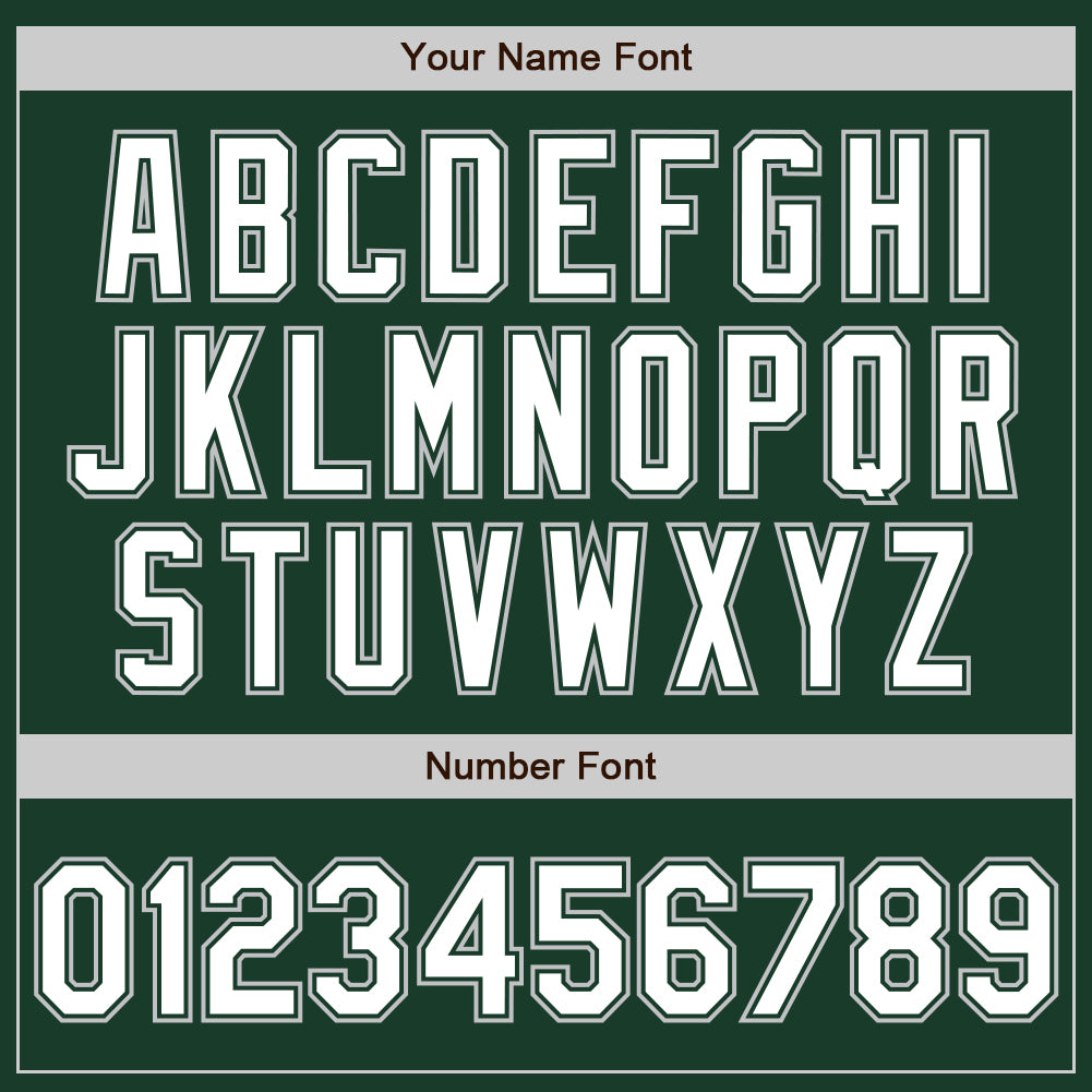 Custom Green White-Gray Authentic Baseball Jersey - Sky-Custom