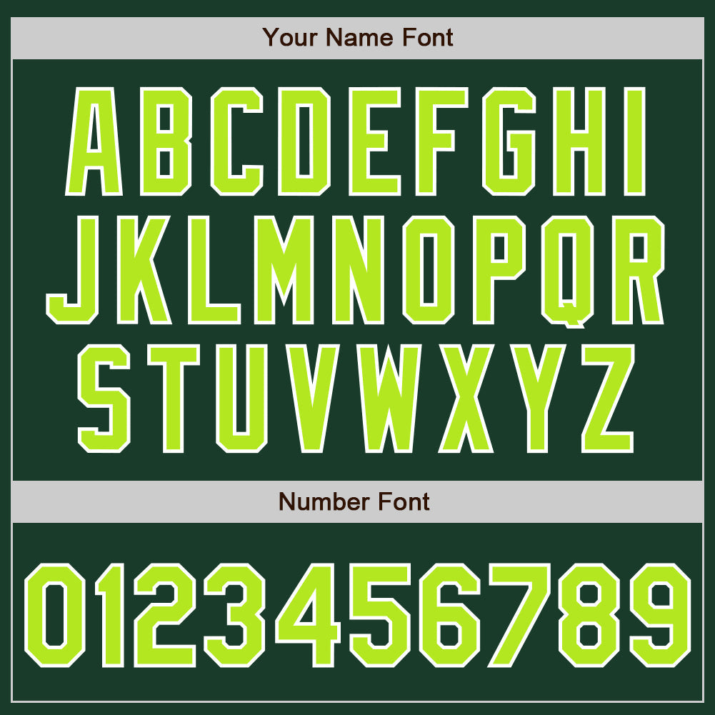 Custom Green Neon Green-White Authentic Baseball Jersey - Sky-Custom