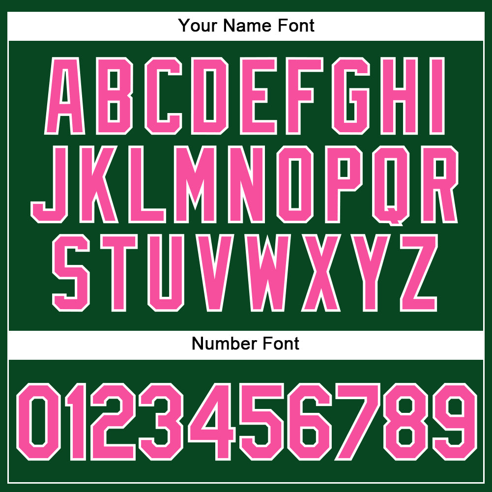 Custom Green White Pinstripe Pink Authentic Baseball Jersey - Sky-Custom
