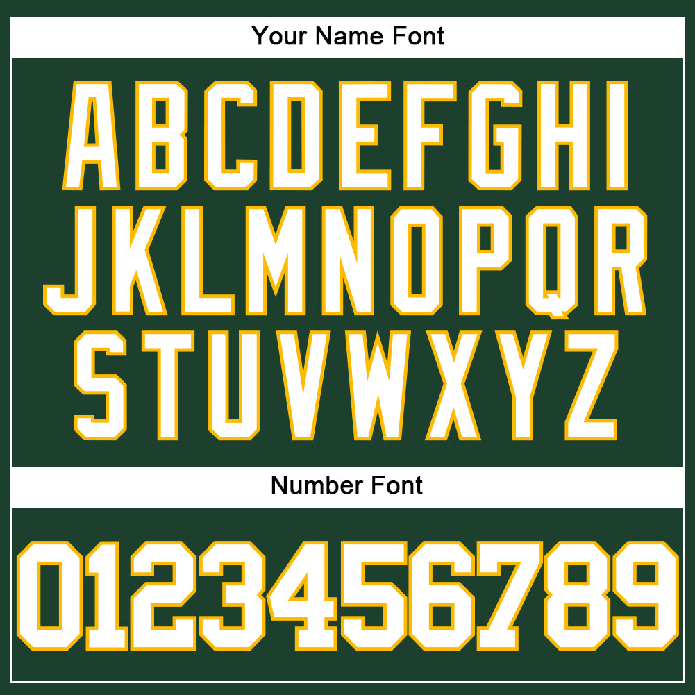 Custom Green White-Gold Authentic Baseball Jersey - Sky-Custom