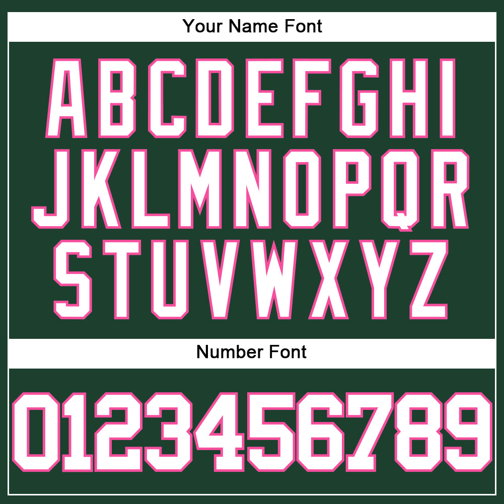 Custom Green White-Pink Authentic Baseball Jersey - Sky-Custom