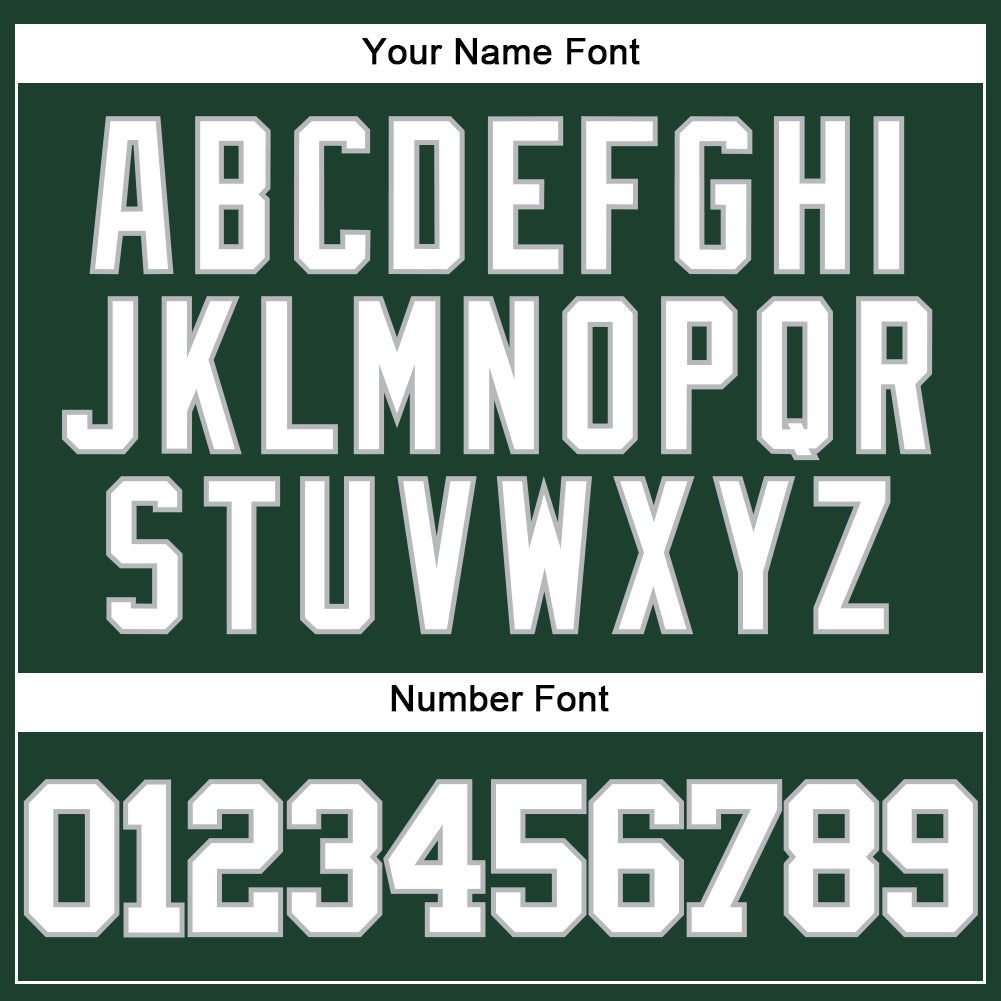 Custom Green White-Gray Authentic Baseball Jersey - Sky-Custom