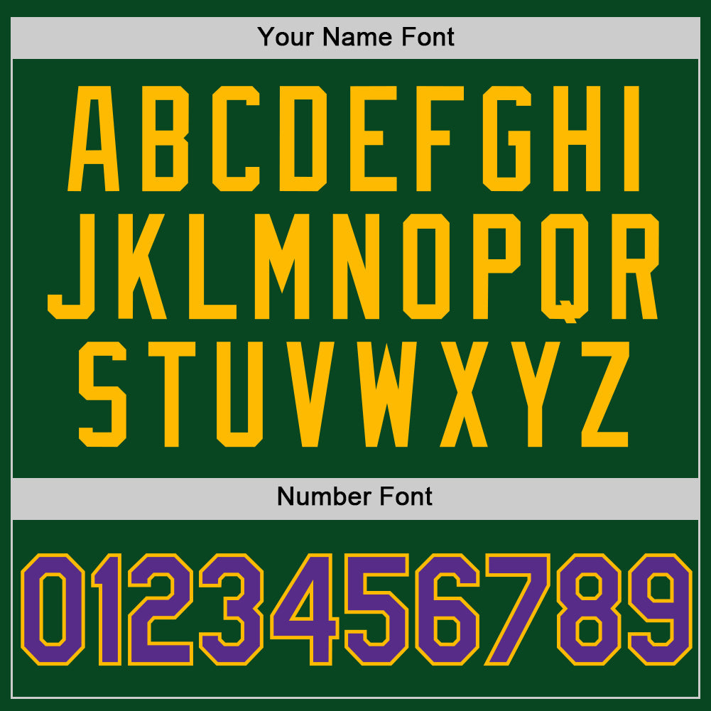 Custom Green Purple-Gold Authentic Throwback Baseball Jersey - Sky-Custom