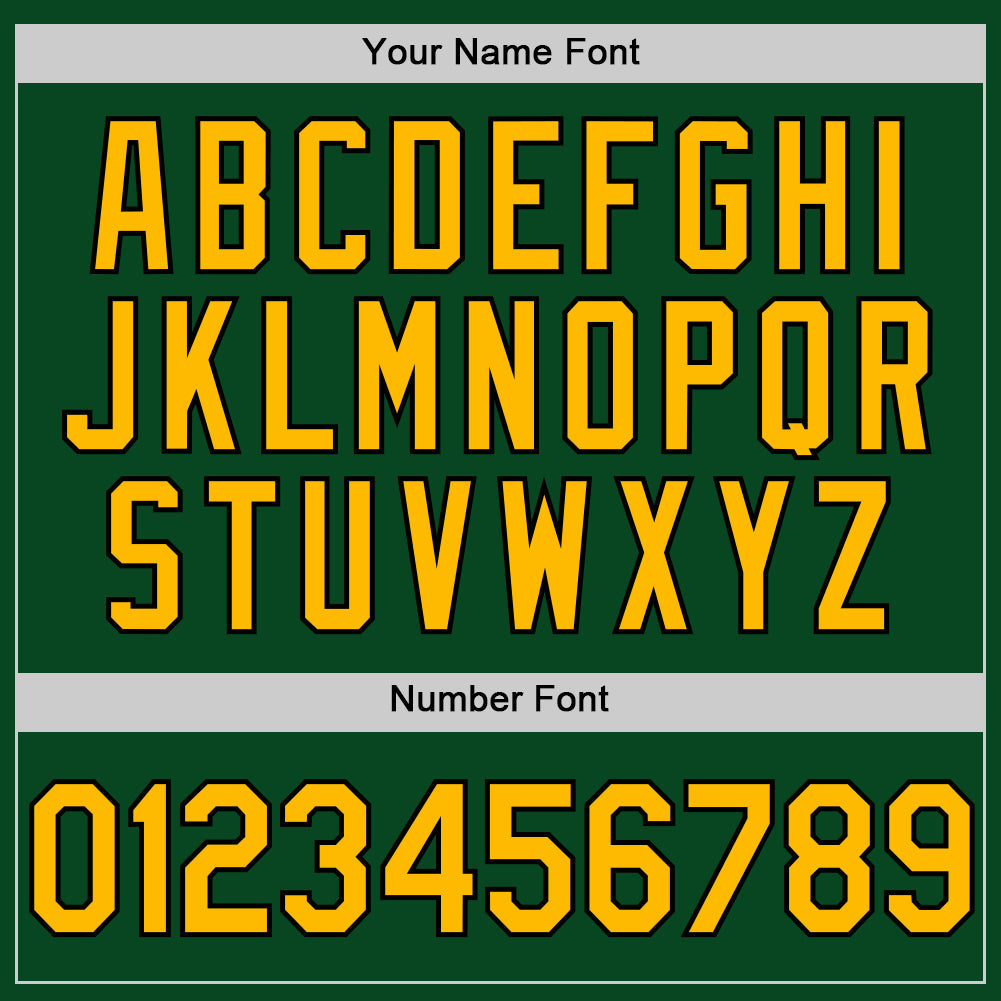 Custom Green Gold-Black Authentic Throwback Baseball Jersey - Sky-Custom