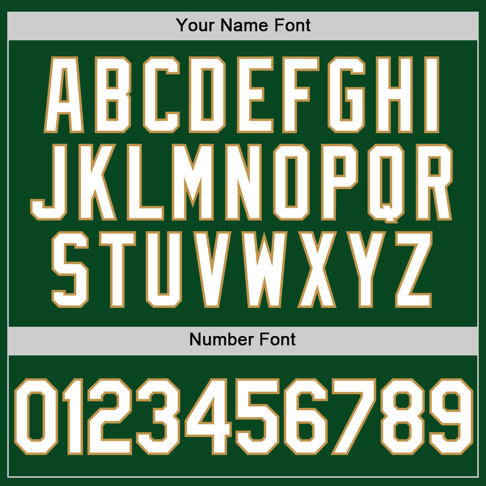 Custom Green White-Old Gold Authentic Throwback Baseball Jersey - Sky-Custom