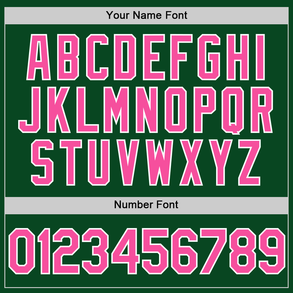 Custom Green Pink-White Authentic Throwback Baseball Jersey - Sky-Custom