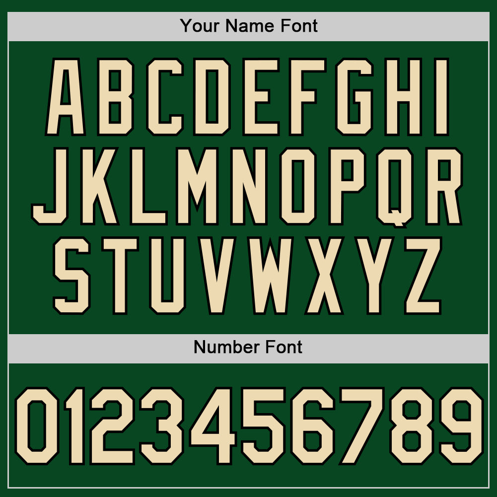 Custom Green Cream-Black Authentic Throwback Baseball Jersey - Sky-Custom