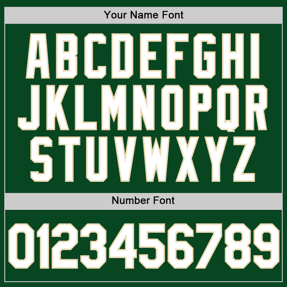 Custom Green White-Cream Authentic Throwback Baseball Jersey - Sky-Custom