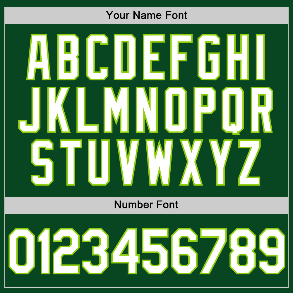 Custom Green White-Neon Green Authentic Throwback Baseball Jersey - Sky-Custom