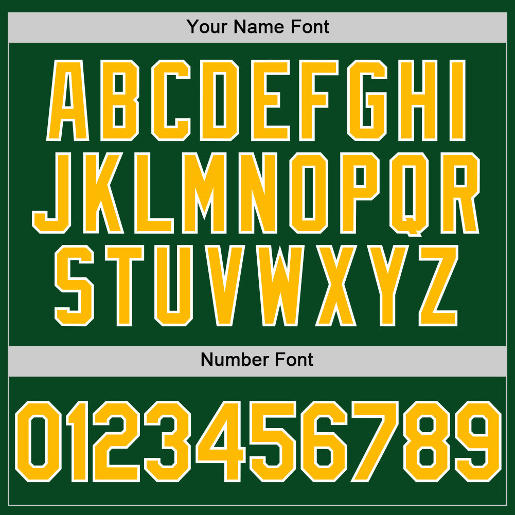 Custom Green Gold-White Authentic Throwback Baseball Jersey - Sky-Custom