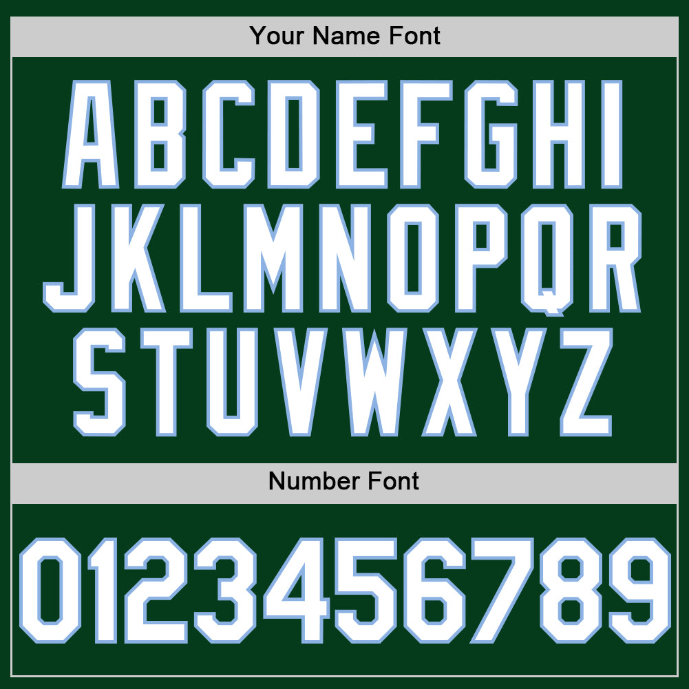 Custom Green White-Light Blue Mesh Authentic Throwback Baseball Jersey - Sky-Custom