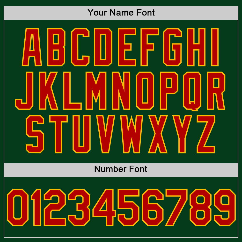 Custom Green Red-Gold Mesh Authentic Throwback Baseball Jersey - Sky-Custom