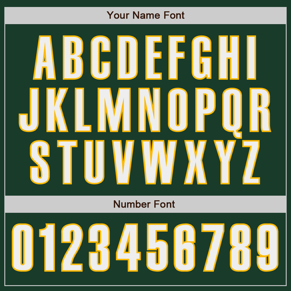 Custom Green White-Gold Authentic Baseball Jersey - Sky-Custom