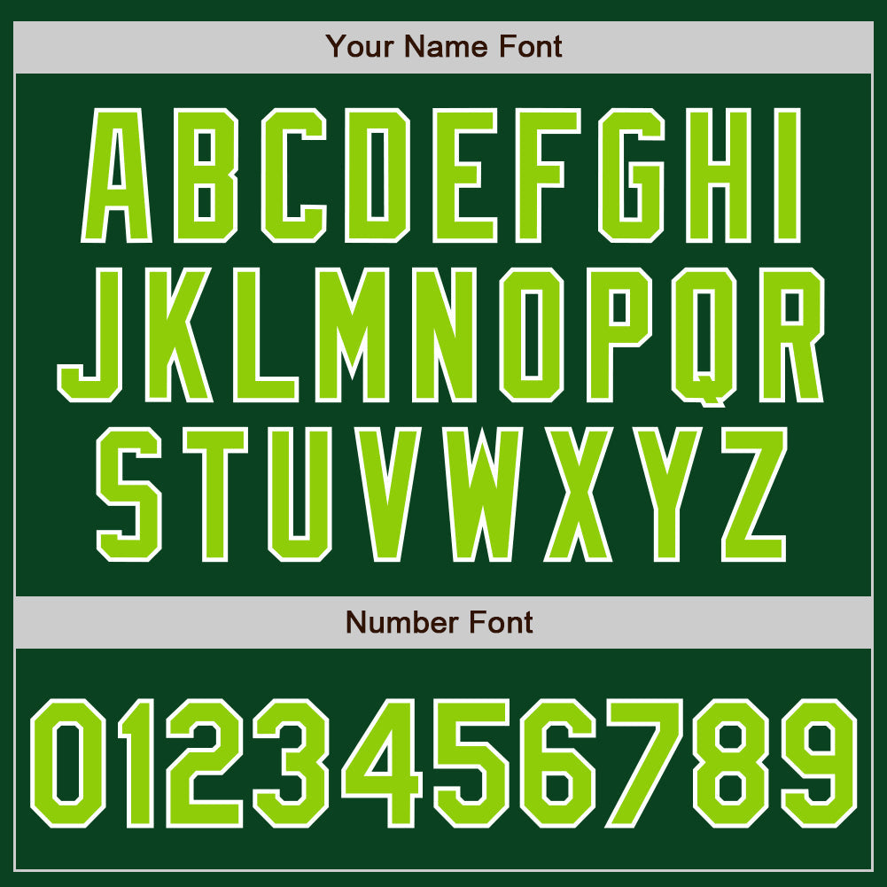 Custom Green Neon Green-White Authentic Baseball Jersey - Sky-Custom