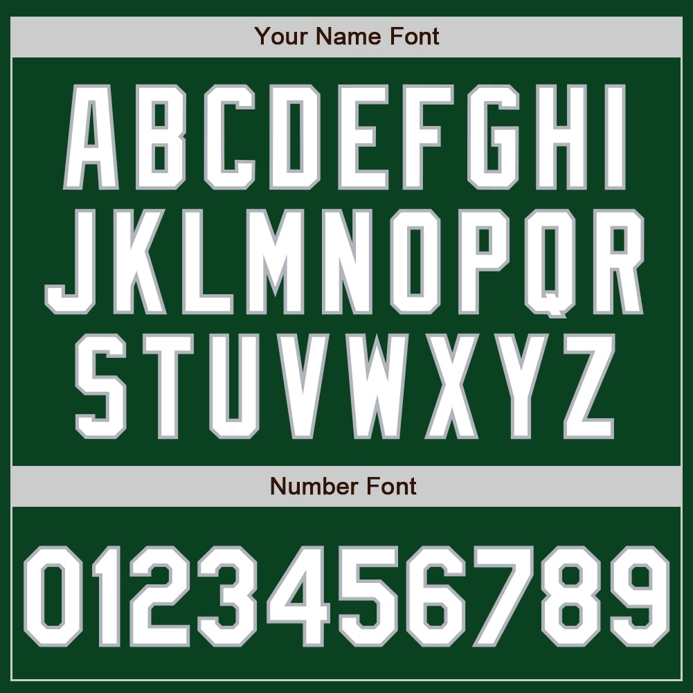 Custom Green White-Gray Authentic Baseball Jersey - Sky-Custom