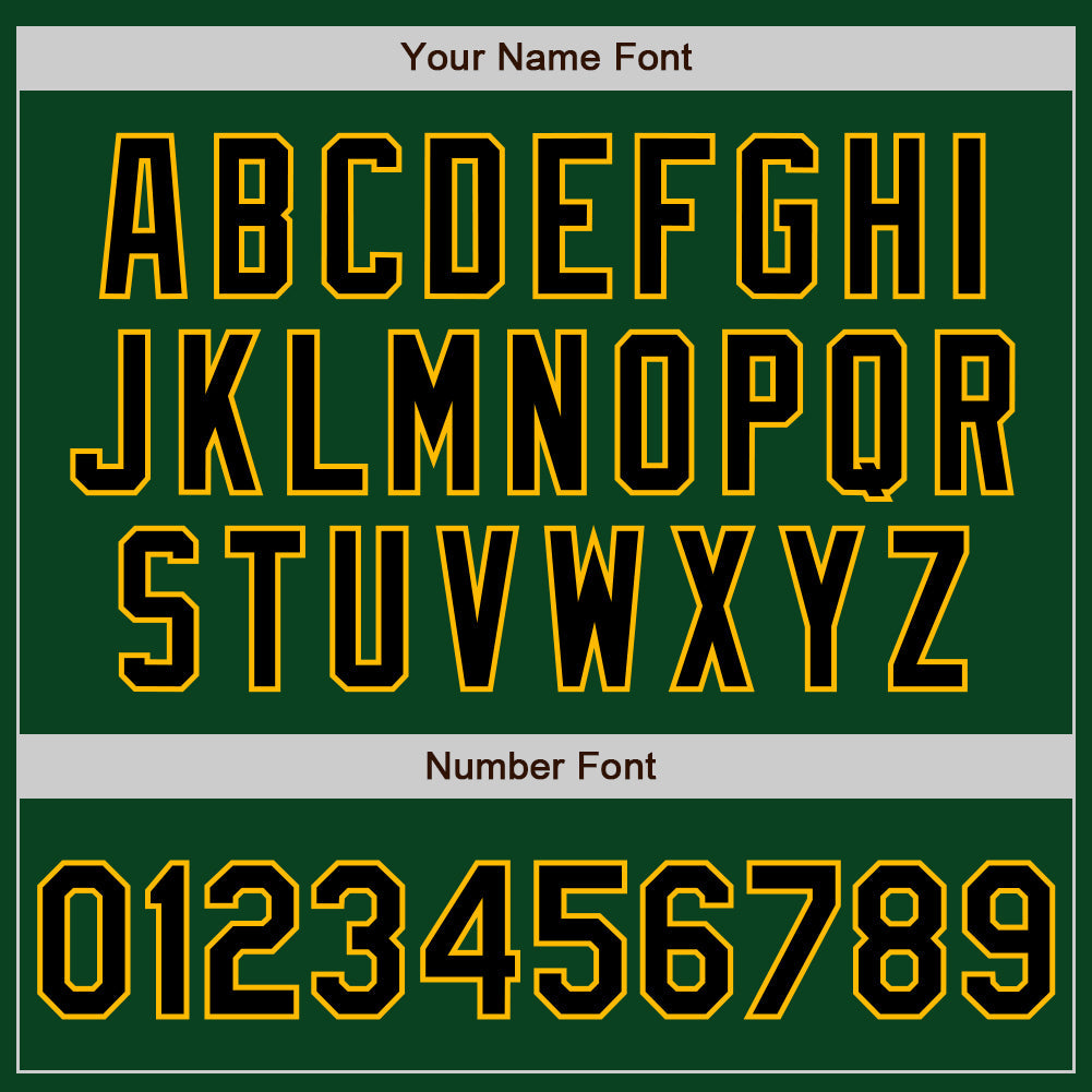 Custom Green Black-Gold Authentic Baseball Jersey - Sky-Custom