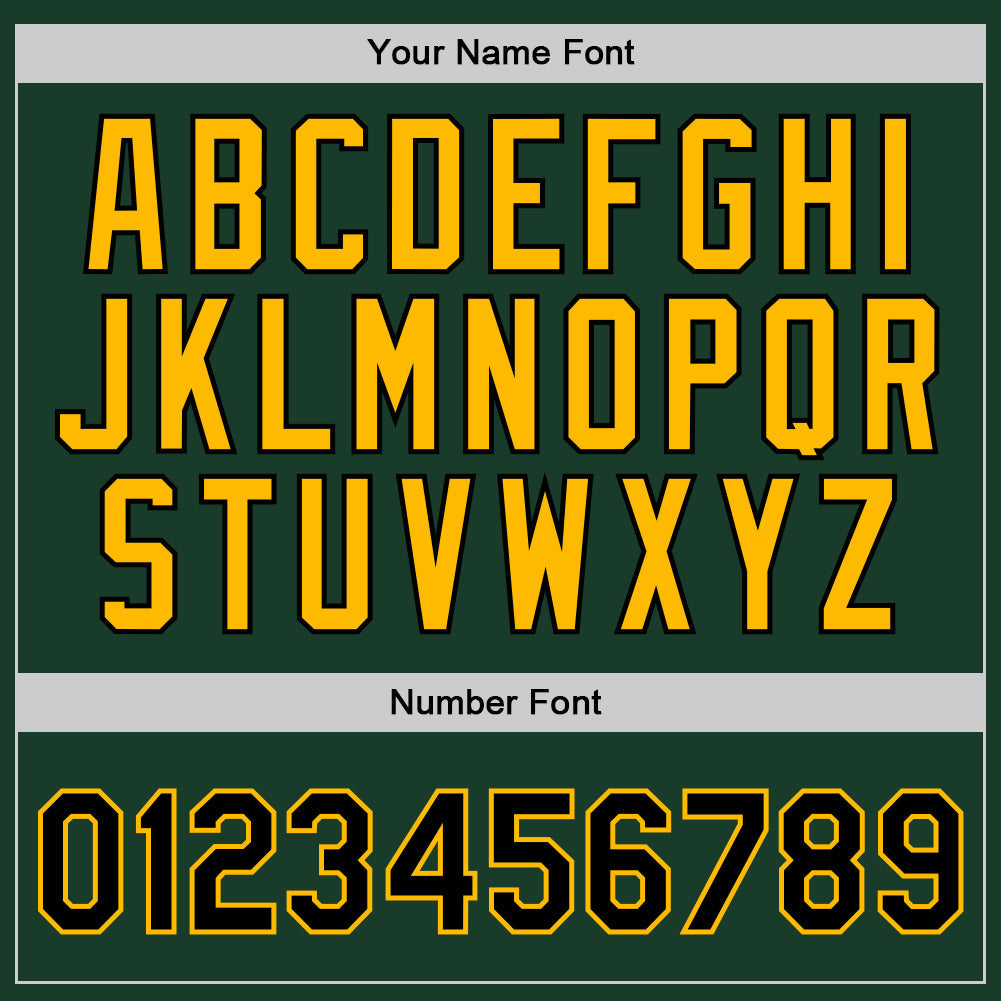Custom Hunter Green Black-Gold Authentic Throwback Basketball Jersey - Sky-Custom