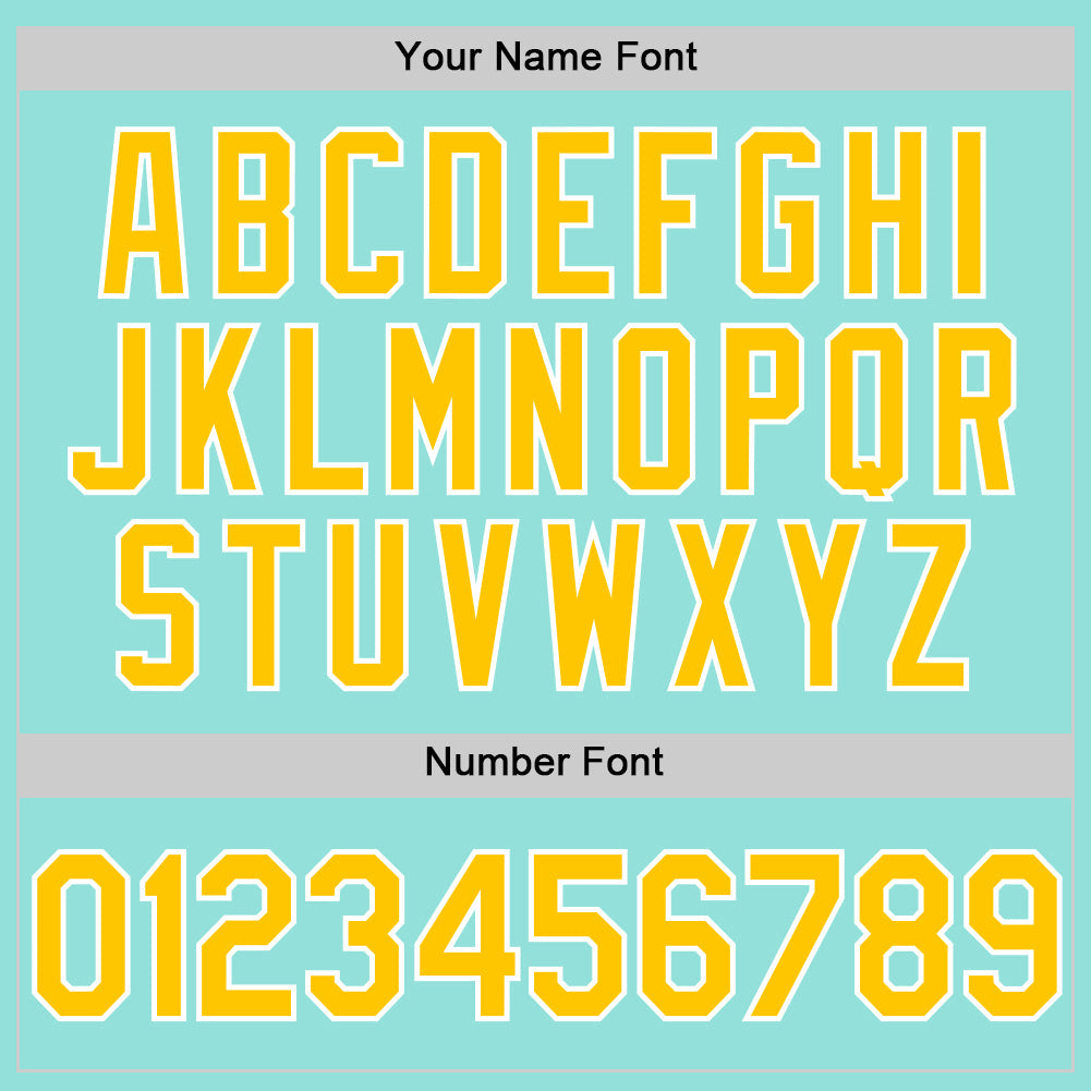 Custom Ice Blue Yellow-White Authentic Baseball Jersey - Sky-Custom