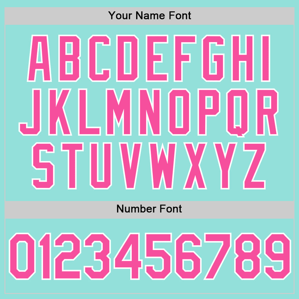 Custom Ice Blue Pink-White Authentic Baseball Jersey - Sky-Custom