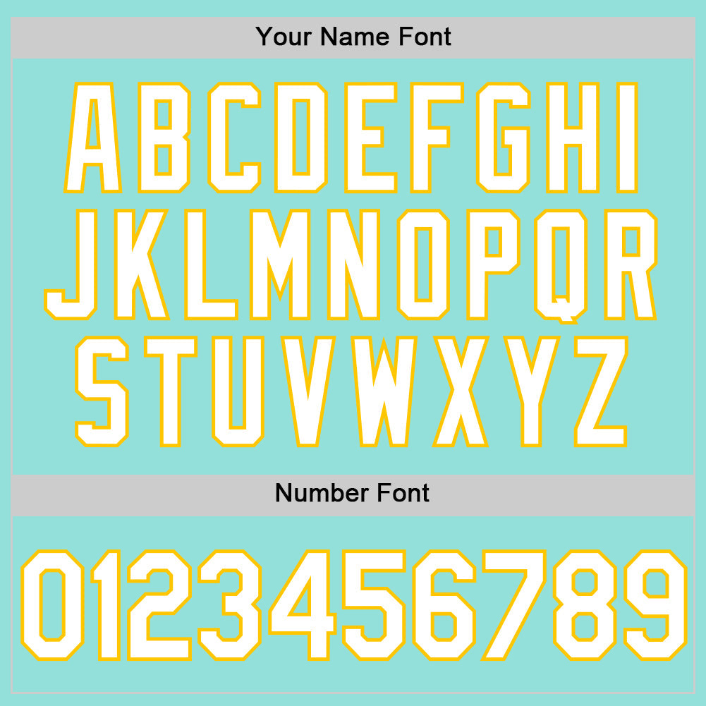 Custom Ice Blue White-Yellow Authentic Baseball Jersey - Sky-Custom