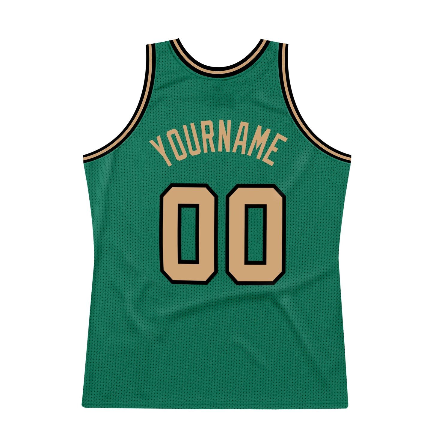 Custom Kelly Green Old Gold-Black Authentic Throwback Basketball Jersey - Sky-Custom