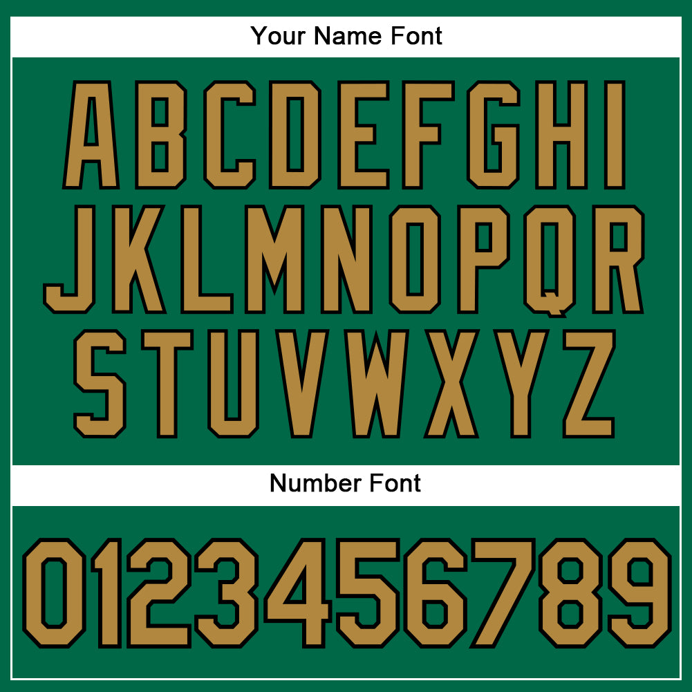 Custom Kelly Green Old Gold-Black Authentic Sleeveless Baseball Jersey - Sky-Custom