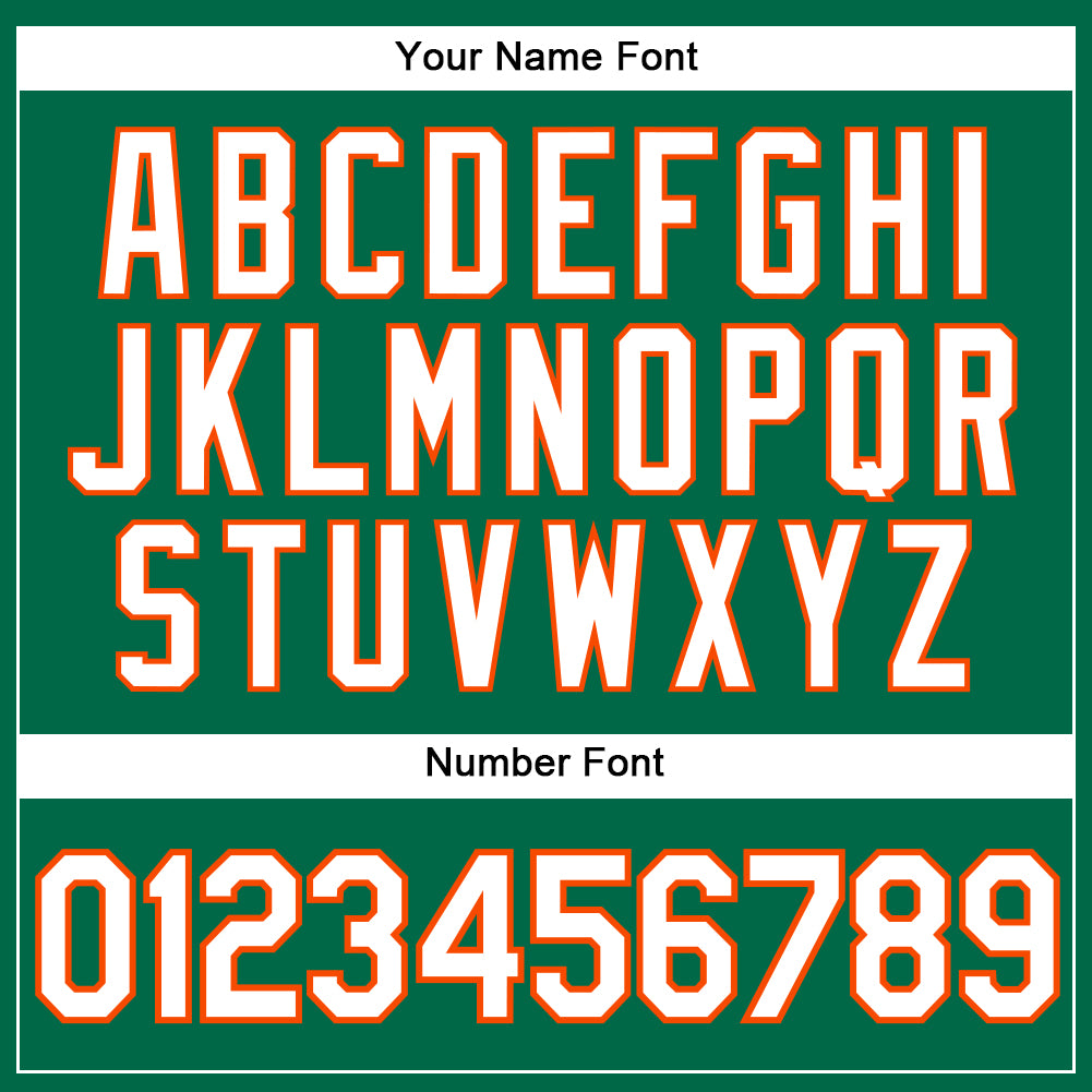 Custom Kelly Green White-Orange Authentic Sleeveless Baseball Jersey - Sky-Custom