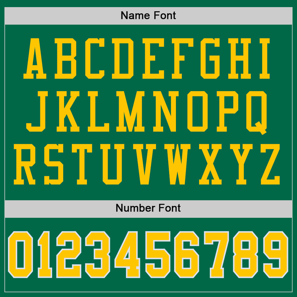 Custom Grass Green Gold-White Mesh Authentic Throwback Football Jersey - Sky-Custom