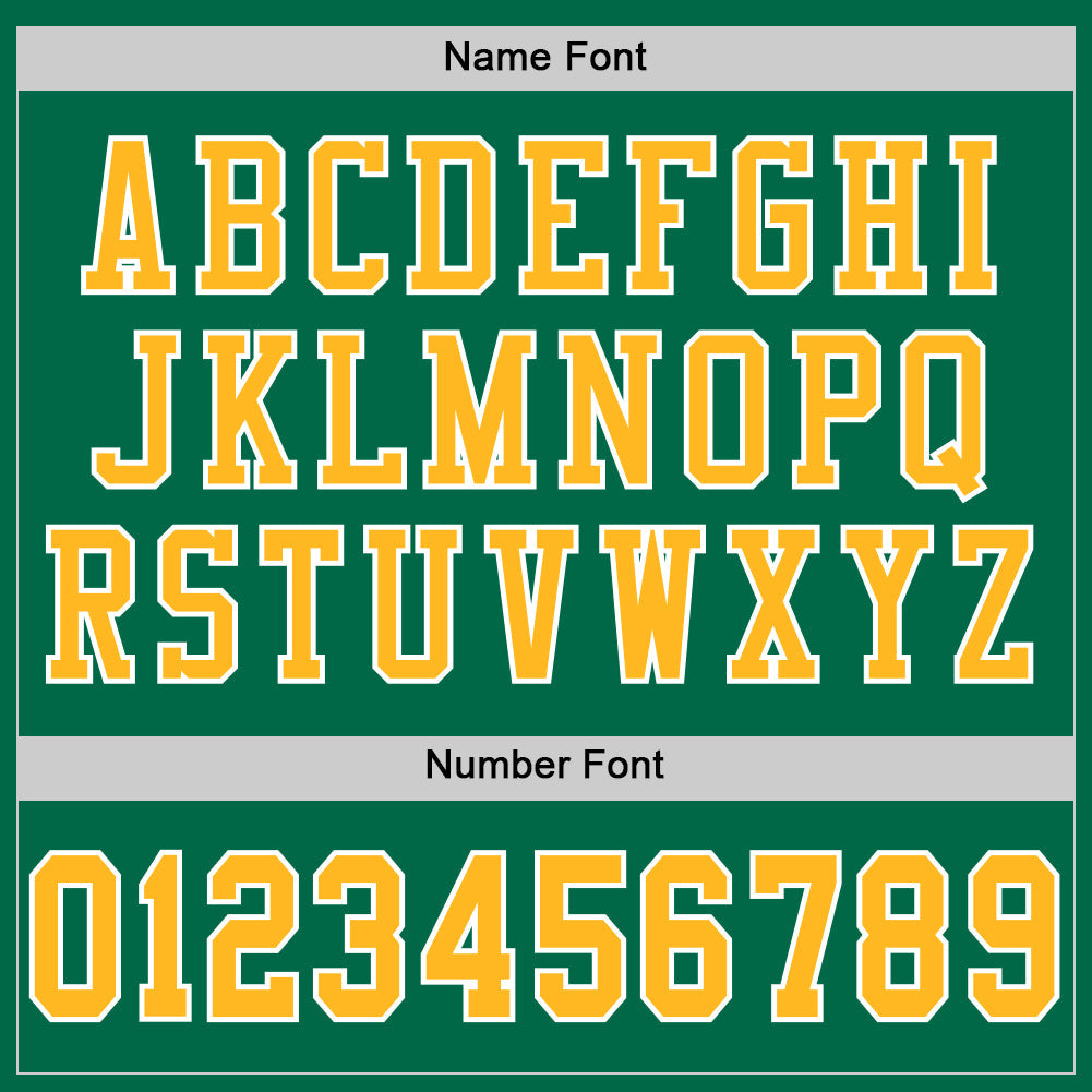 Custom Grass Green Gold-White Mesh Authentic Football Jersey - Sky-Custom