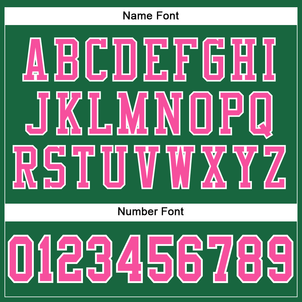 Custom Kelly Green Pink-White Mesh Authentic Football Jersey - Sky-Custom