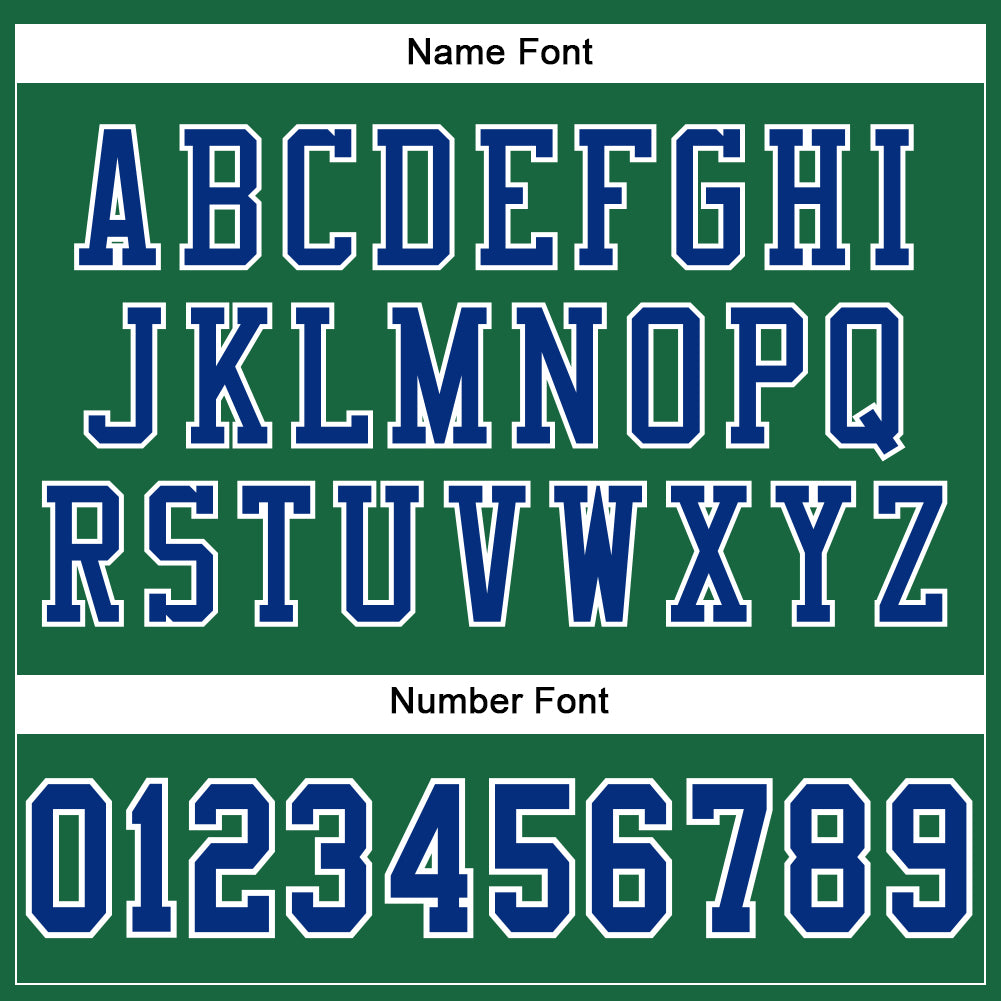 Custom Kelly Green Royal-White Mesh Authentic Football Jersey - Sky-Custom