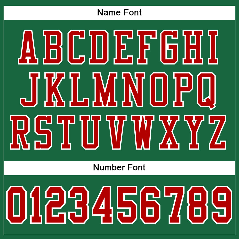 Custom Kelly Green Red-White Mesh Authentic Football Jersey - Sky-Custom