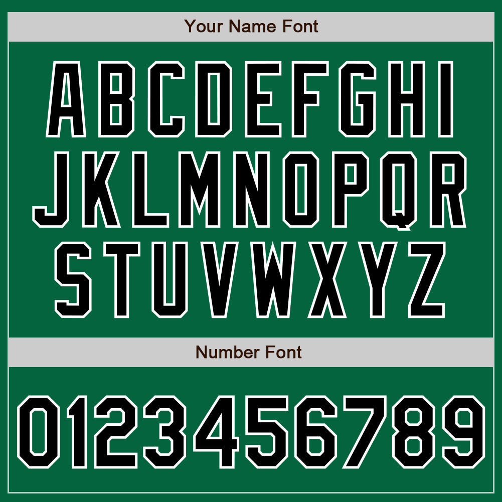 Custom Kelly Green Black-White Authentic Baseball Jersey - Sky-Custom