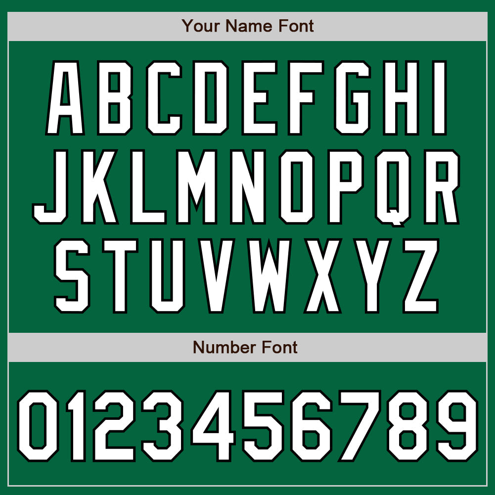 Custom Kelly Green White-Black Authentic Baseball Jersey - Sky-Custom