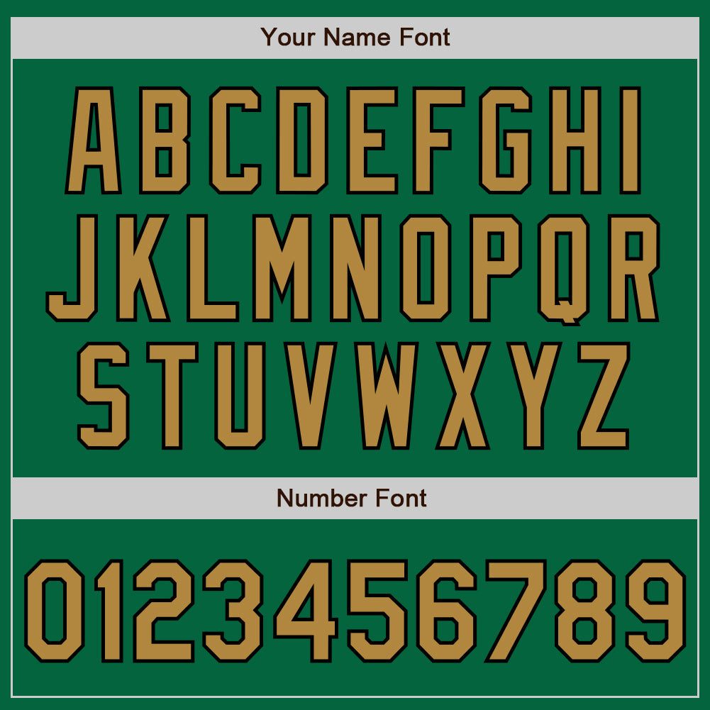 Custom Kelly Green Old Gold-Black Authentic Baseball Jersey - Sky-Custom