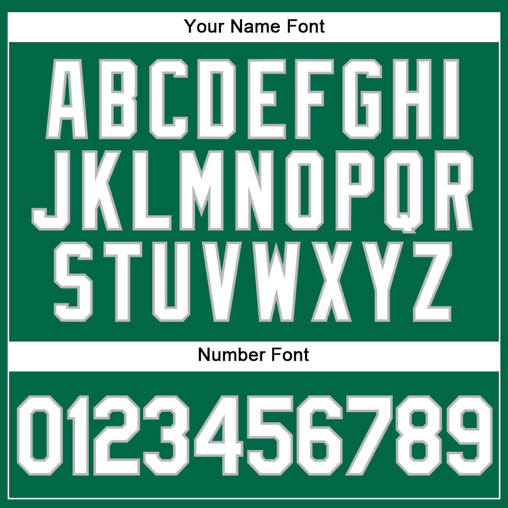 Custom Kelly Green White Pinstripe Gray Authentic Baseball Jersey - Sky-Custom