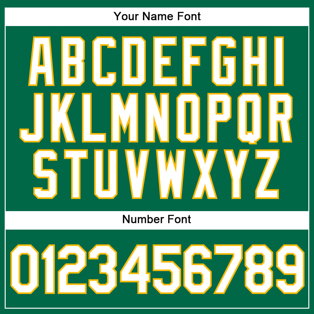 Custom Kelly Green White Pinstripe Gold Authentic Baseball Jersey - Sky-Custom