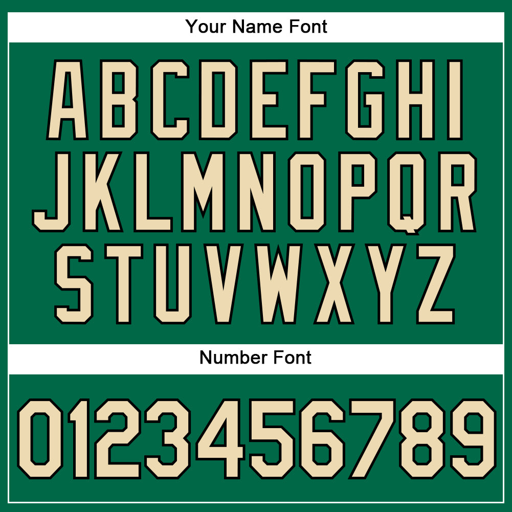 Custom Kelly Green Black Pinstripe City Cream Authentic Baseball Jersey - Sky-Custom