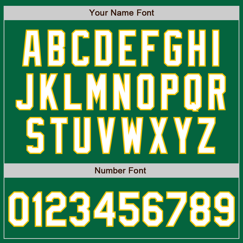 Custom Kelly Green White-Yellow Authentic Baseball Jersey - Sky-Custom