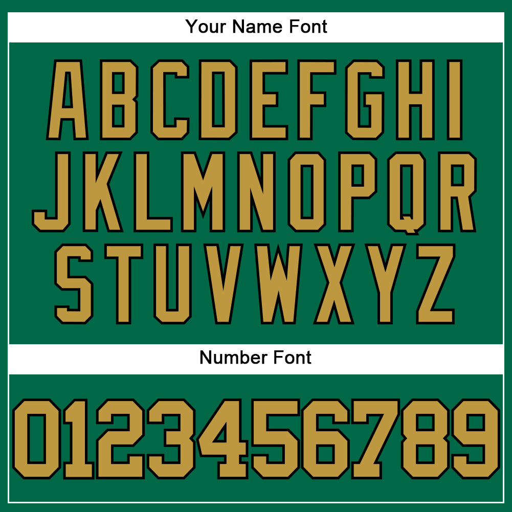 Custom Kelly Green Old Gold-Black Authentic Baseball Jersey - Sky-Custom