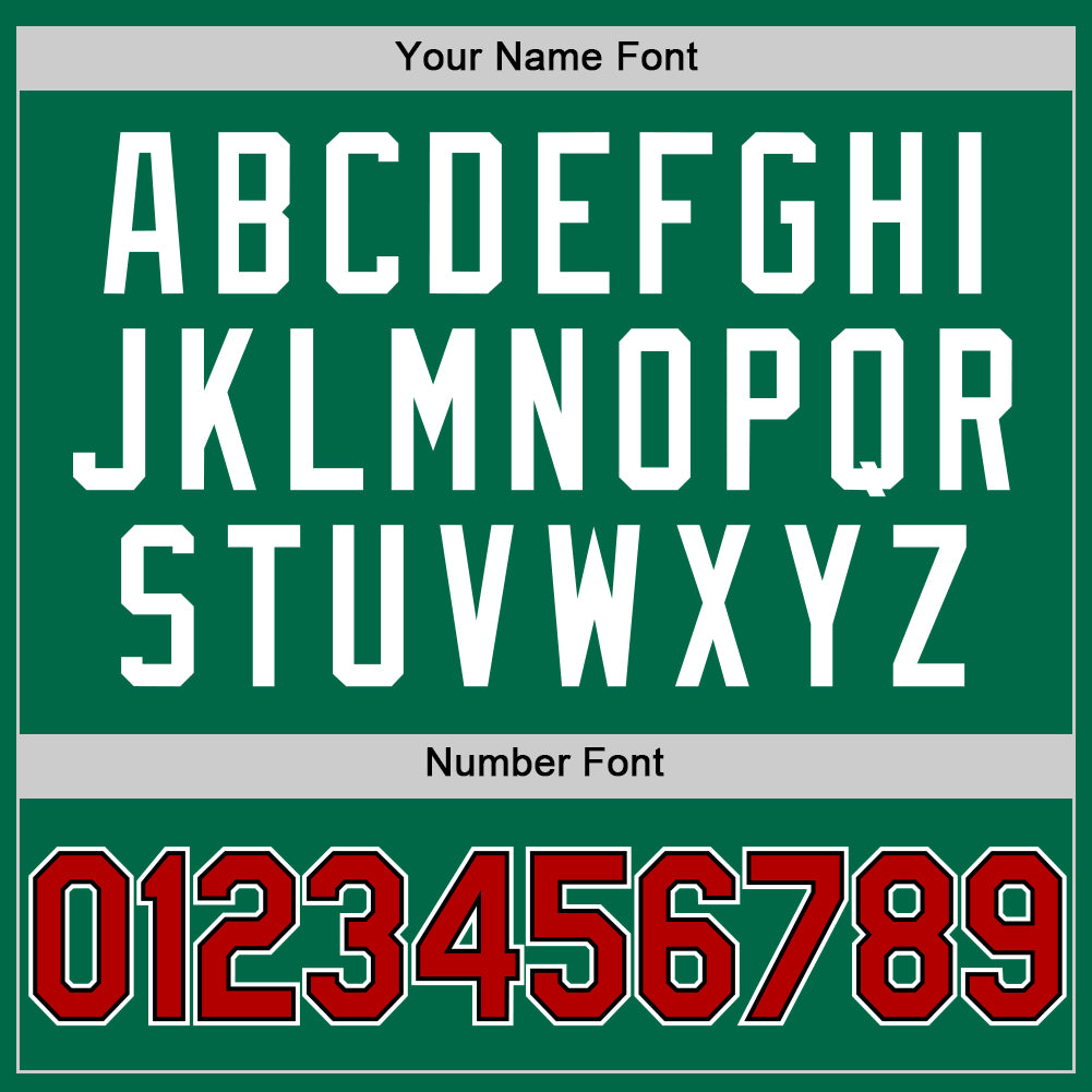 Custom Kelly Green Red-Black Authentic Throwback Baseball Jersey - Sky-Custom