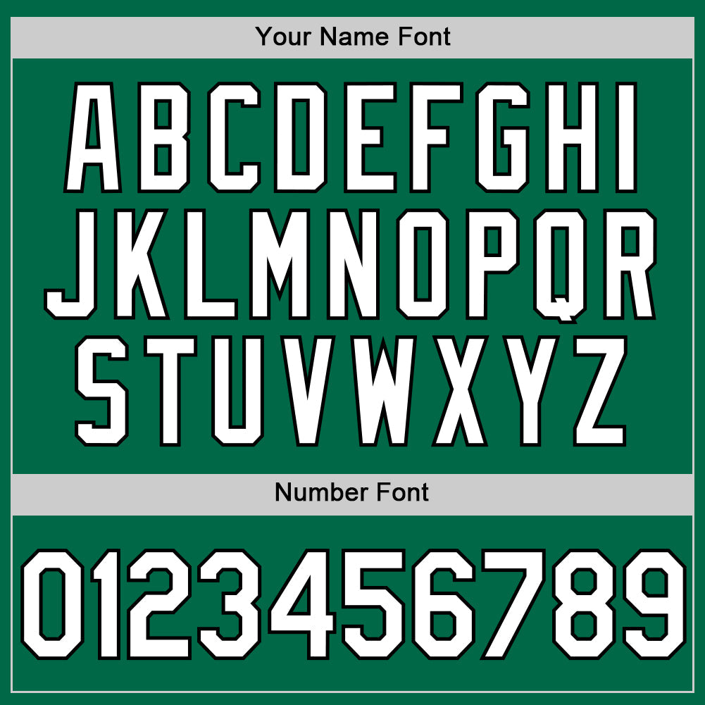 Custom Kelly Green White-Black Authentic Throwback Baseball Jersey - Sky-Custom