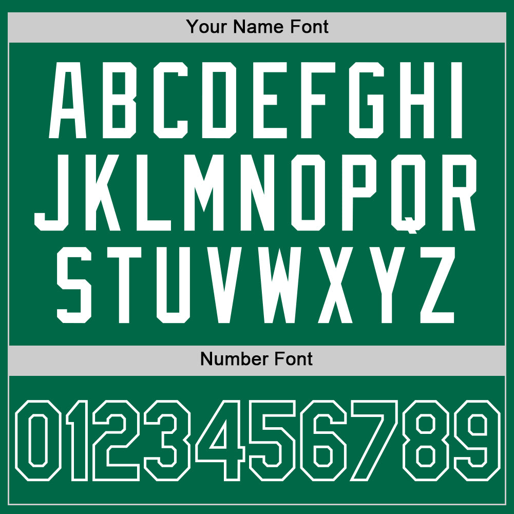 Custom Kelly Green White Authentic Throwback Baseball Jersey - Sky-Custom